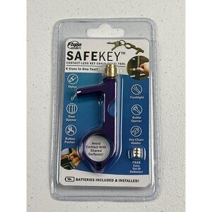 Flipo Security Safekey Multipurpose Tool W/ Flashlight Stylus & Bottle Opener –